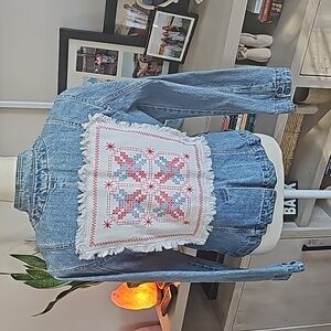Restyled Denim Jacket. Junior XL/Women Small.